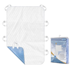 MILDPLUS washable bed pads with 8 handles for easy repositioning.