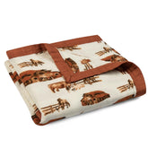 Milkbarn Big Lovey Muslin Blanket Homestead shown for gentle tummy time and bedtime comfort.