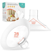 MilkFlow 28mm flange front view with wide comfort contour