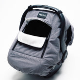 Milk Snob Winter Car Seat Cover canopy keeps baby warm and dry during outings.