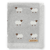 Mimixiong baby blanket knit 100% cotton with sheep design for cozy snuggles