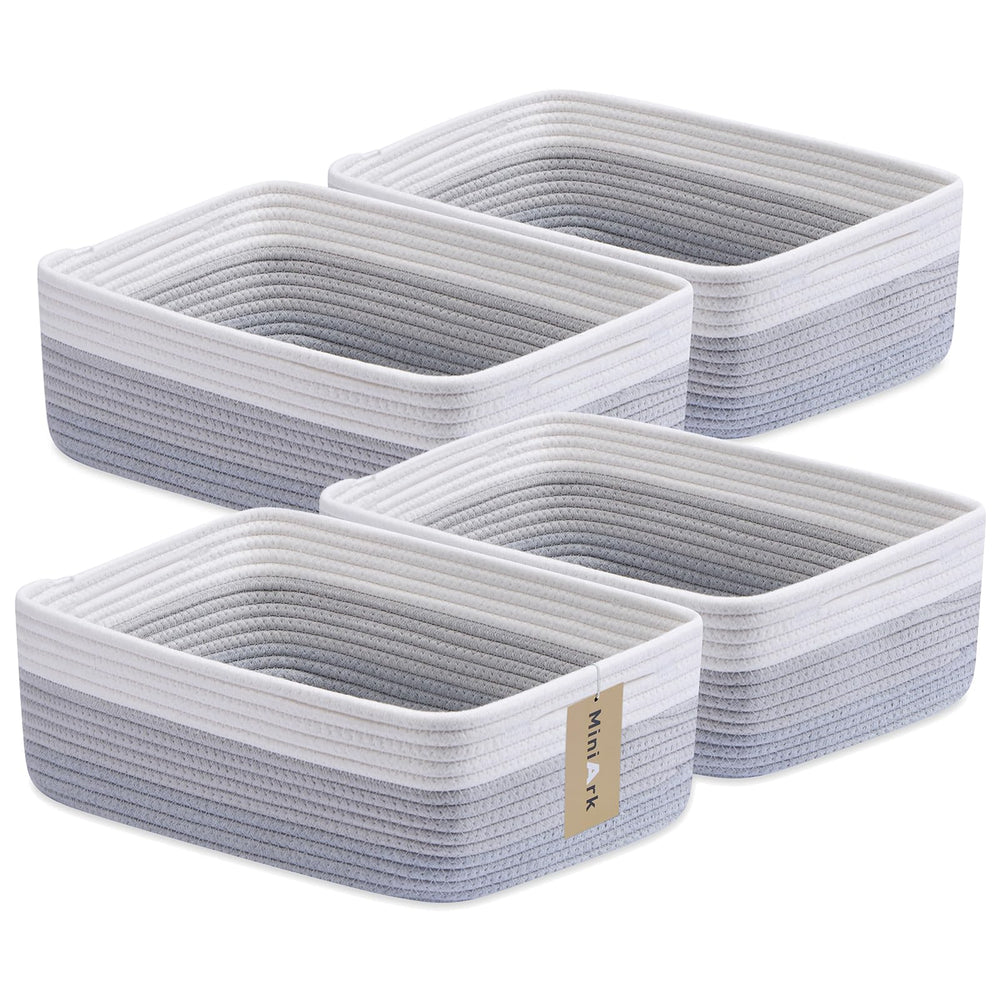 MinArk large rope basket for towels and storage with sturdy construction.