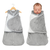 Mindsoft fleece swaddle gray with soft touch for cozy newborn sleep