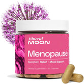 Mineral Moon premium menopause bottle showing the product design for daily support