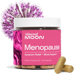 Mineral Moon premium menopause bottle showing the product design for daily support