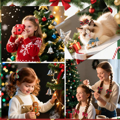 Mini Christmas Baby Hair Clip Santa creates cheerful seasonal accents