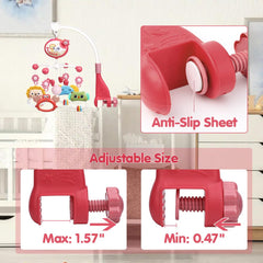 Mini Tudou crib mobile 360-degree rotating toys engage baby's attention from all angles.