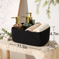 MiniArk woven baskets on a shelf promote tidy closet organization.