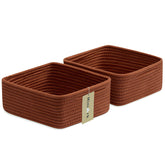 MiniArk small square basket for remotes keeping living rooms organized