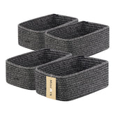 MiniArk small storage baskets in dark gray for compact closet organization.