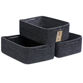 MiniArk bathroom rope basket keeps towels neatly organized