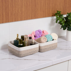 MiniArk boho decorative storage bin for cubes and shelves