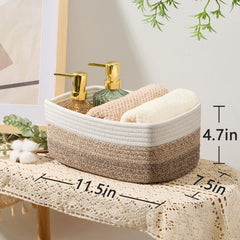 MiniArk decorative basket adds warm texture and minimalist style to shelves