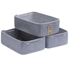 MiniArk large shallow basket for towel storage, adding organization and texture to spaces.