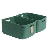 MiniArk large storage basket on a shelf showing ample capacity for clothes and blankets.