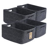 MiniArk large storage baskets front view in dark gray for closet organization