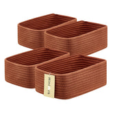 MiniArk oxide red small storage baskets set, front view for compact home organization.
