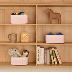 MiniArk small square shallow basket ideal for toy organization.