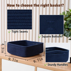 MiniArk navy cosmetics storage basket keeps makeup organized and accessible