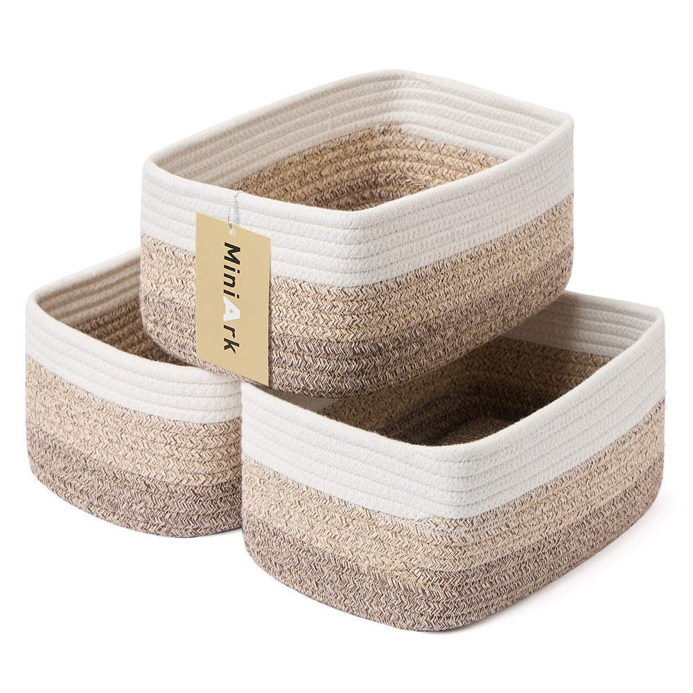 MiniArk small storage basket with compact size for desk and vanity organization