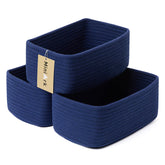 MiniArk navy small storage baskets organize cosmetics and keys neatly on shelves