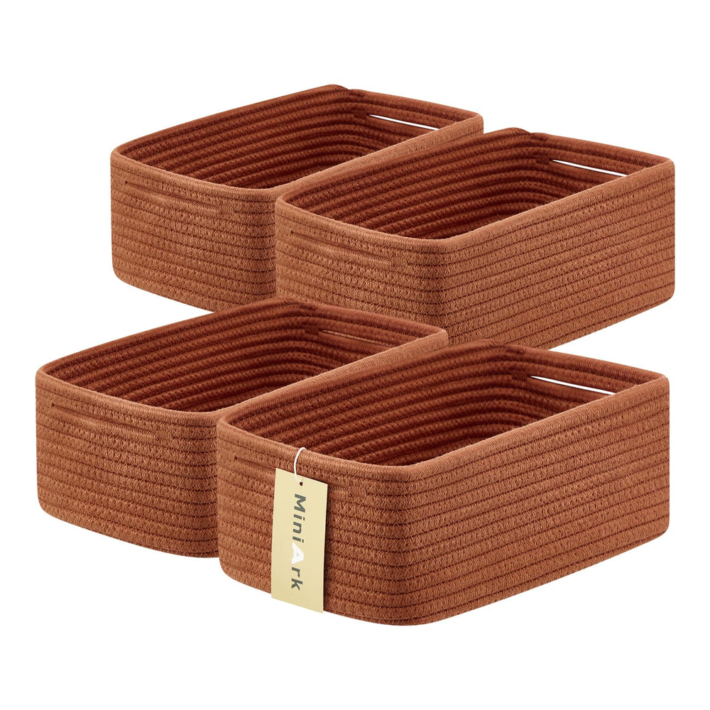 MiniArk small storage baskets in compact 13x8.5x5.1 inch size for tidy surfaces.