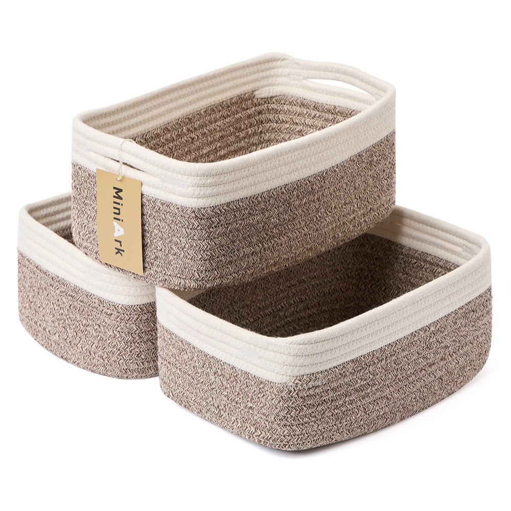 MiniArk compact-size baskets keep desk items neatly organized.