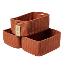 MiniArk small storage basket oxide red keeps cosmetics and accessories neatly within reach.