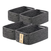 MiniArk small storage baskets in dark gray for tidy cosmetics and accessories.