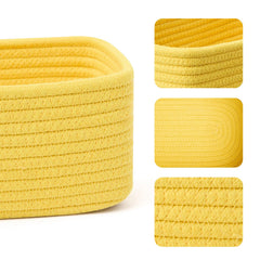 MiniArk woven rope basket on a shelf, adds warmth while organizing toys.