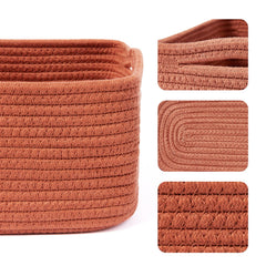 MiniArk woven rope basket closeup highlights durable handwoven cotton rope.