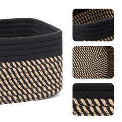 Close-up of MiniArk woven rope basket showing soft cotton texture and durability