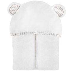 MINIBOO hooded towel bear design ideal for photo-ready newborn baths.