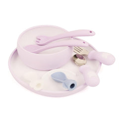 Miniguysa baby plates with a non-slip base for stable mealtimes.