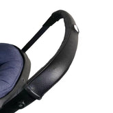 MINILUJIA PU leather handlebar cover black close-up shows luxurious finish and snug fit.