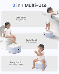 Minimiss 3-in-1 with seat mode, makes transition to regular toilet easier.