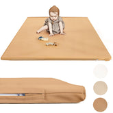 MINISENTIALS padded thick baby play mat top view invites safe exploration and comfort.