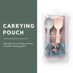 Miniware dishwasher-safe spoons clean easily after meals.