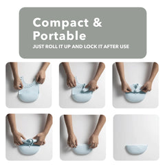 Miniware Roll & Lock uses a two-point lock to stay put during eating.