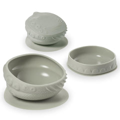 Miniware Sensory Baby Bowl Sage full set supports texture exploration at meals.