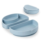 Miniware Silifold folded plate showing compact travel fold for on-the-go meals.