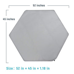 Minne Baby self-inflating playpen pad sets up quickly with no pump needed.
