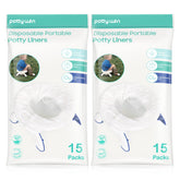 Minne Baby disposable potty liners pack for travel and mess-free outings.