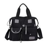 MINTEGRA nylon tote bag front view with organized multi-pocket layout for everyday use