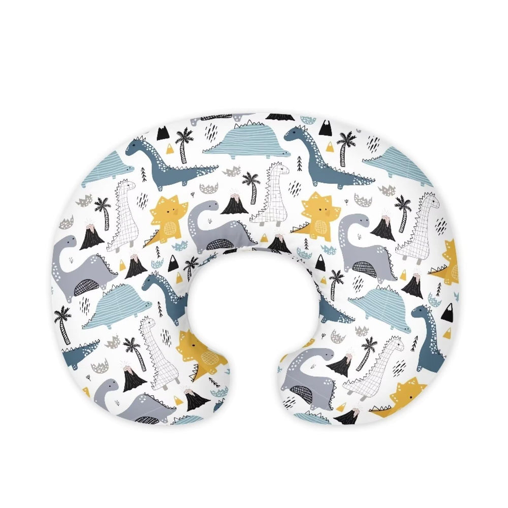 Mintulipy dinosaur nursing pillow cover on a pillow keeps the area clean and tidy.