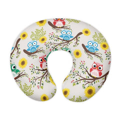 Mintulipy nursing pillow cover with owl floral print for a cozy breastfeeding experience