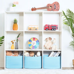 Mintwood Design baskets with slit handles for easy access
