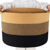 Mintwood Design extra-large basket with folded edges for versatile storage