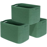 MINTWOOD Design forest green baskets front view for tidy shelves