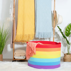 MINTWOOD extra large basket in living room styled for organization